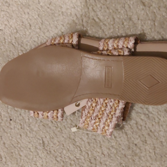 New Avellini Made in Italy Braided Band Sandals Women  Tan/blush pink - Picture 5 of 11